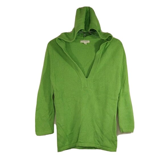 Banana Republic Sweaters - Banana Republic Pullover Hooded Sweater Women Size S Green Cotton Long Sleeve